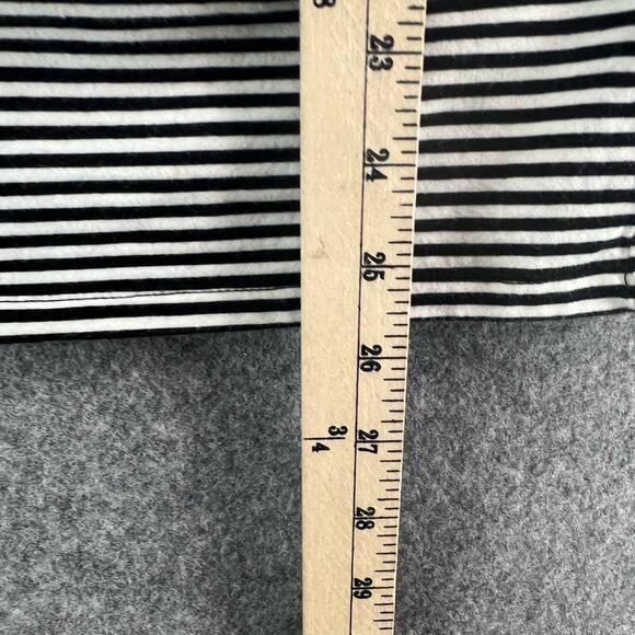 Michael Kors Shirt‎ Womens Large Black White Stripe Ring Detail 3/4 Sleeve Top - Picture 7 of 12